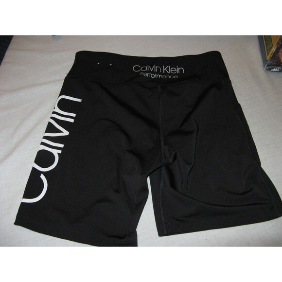 Womens Calvin Klein Performance Black Compression Bike Athletic Shirts Size L - Picture 1 of 2